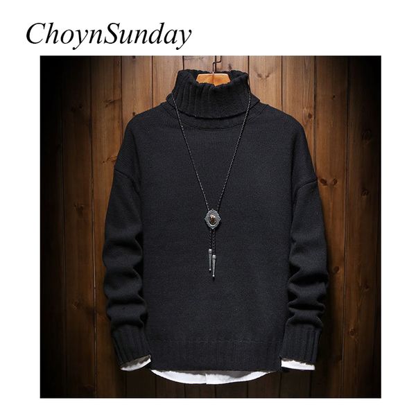 choynsunday sweater man's 2018 new trend pure color turtleneck sweater men's knitwear loose winter hundred-match simple sweaters, White;black
choynsunday sweater man's 2018 new trend pure color turtleneck sweater men's knitwear loose winter hundred-match simple sweaters, White;black