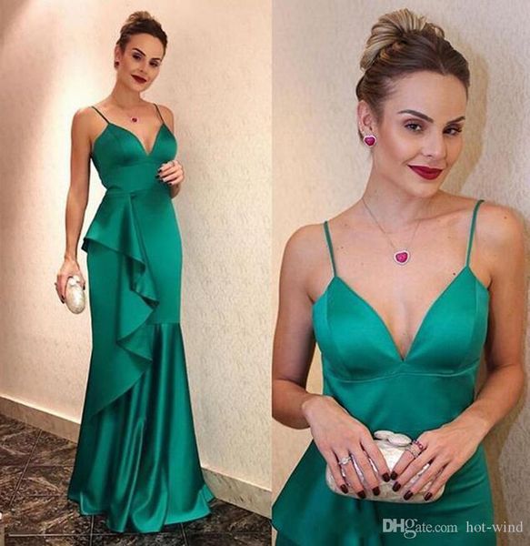 plus size green mermaid prom dresses spaghetti straps v neck floor length long formal party gowns evening dress robe de soiree, Black
plus size green mermaid prom dresses spaghetti straps v neck floor length long formal party gowns evening dress robe de soiree, Black