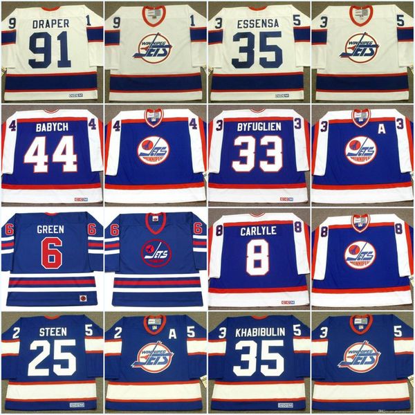 Winnipeg Jets Jersey 25 THOMAS STEEN 1993 27 TEPPO NUMMINEN 33 DUSTIN BYFUGLIEN 35 BOB ESSENSA Vintage Hockey Jersey
Winnipeg Jets Jersey 25 THOMAS STEEN 1993 27 TEPPO NUMMINEN 33 DUSTIN BYFUGLIEN 35 BOB ESSENSA Vintage Hockey Jersey