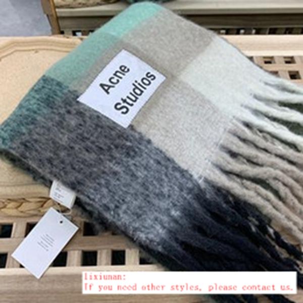 brand acne studios 4 color wool scarf new rainbow grid fringed shawl for male and female, Blue;gray
brand acne studios 4 color wool scarf new rainbow grid fringed shawl for male and female, Blue;gray