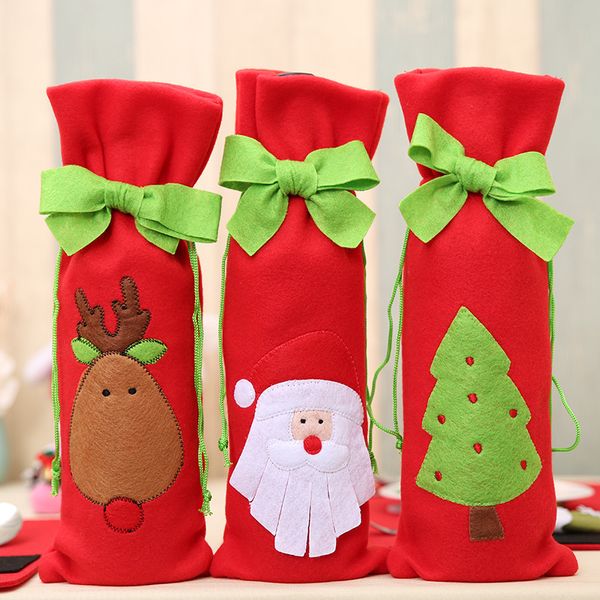 christmas red wine bottle sets greenish bow embroidery pattern christmas dining table decoration for the family
christmas red wine bottle sets greenish bow embroidery pattern christmas dining table decoration for the family