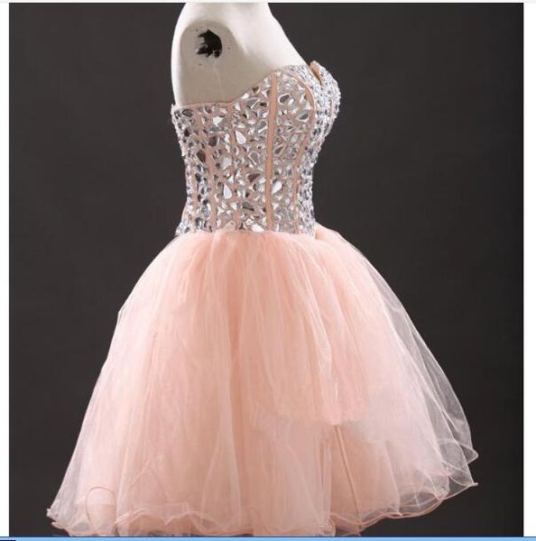 lovely beaded sweetheart tulle short ball gown homecoming dresses knee length prom dress fast shipping, Red
lovely beaded sweetheart tulle short ball gown homecoming dresses knee length prom dress fast shipping, Red