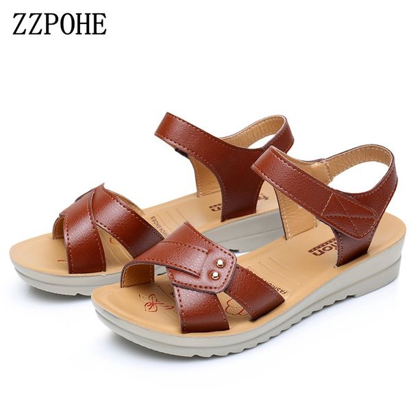 zzpohe fashion leather mother sandals woman summer flat shoes ladies comfortable platforms plus size soft sandals, Black
zzpohe fashion leather mother sandals woman summer flat shoes ladies comfortable platforms plus size soft sandals, Black