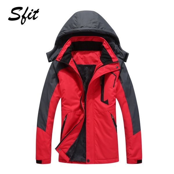 sfit women's outdoor jacket hooded plus size plus velvet padded coat mountaineering waterproof and quick-drying warm jacket 2019, Blue;black
sfit women's outdoor jacket hooded plus size plus velvet padded coat mountaineering waterproof and quick-drying warm jacket 2019, Blue;black