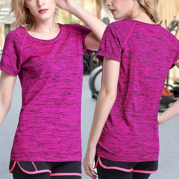 h summer quick-drying t-shirt thin sports short sleeve women loose running clothes yoga fitness clothes breathable sweat, Black;blue
h summer quick-drying t-shirt thin sports short sleeve women loose running clothes yoga fitness clothes breathable sweat, Black;blue