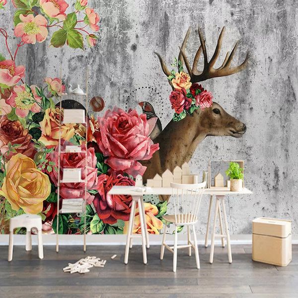 custom 3d p wallpaper modern nordic style romantic flower elk mural wall paper for living room bedroom dining room art decor
custom 3d p wallpaper modern nordic style romantic flower elk mural wall paper for living room bedroom dining room art decor