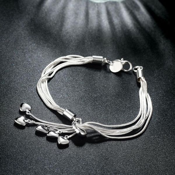 new style new fashion jewelry 925 sterling silver charm taiji 5 heart pendant chain bracelet for women gift ty53, Black
new style new fashion jewelry 925 sterling silver charm taiji 5 heart pendant chain bracelet for women gift ty53, Black