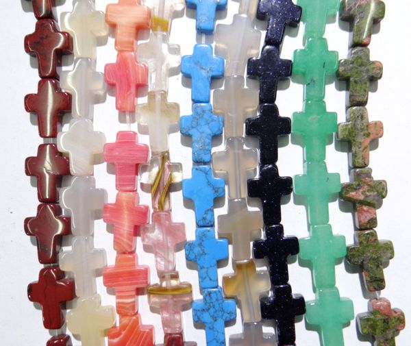 12x16mm natural stone pink quartz crystal agates turquoises cross beads for diy jewelry making necklace pendant 25pcs strand, Silver
12x16mm natural stone pink quartz crystal agates turquoises cross beads for diy jewelry making necklace pendant 25pcs strand, Silver