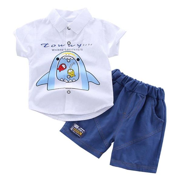 summer children baby boys casual short sleeve cartoon dinosaur print t-shirt +shorts costume sets, White
summer children baby boys casual short sleeve cartoon dinosaur print t-shirt +shorts costume sets, White