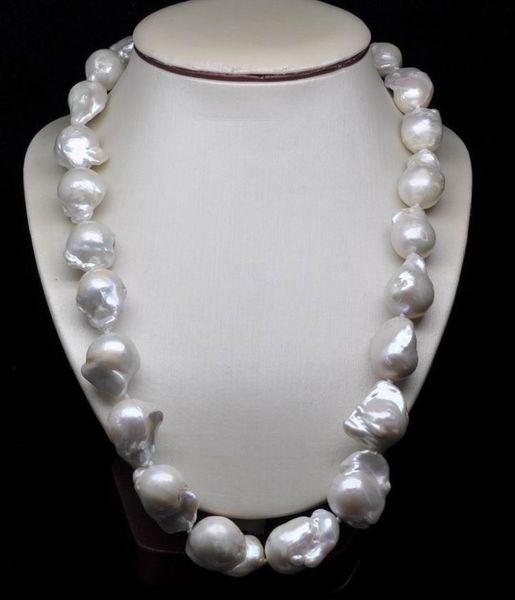 100% selling picture full gw huge size 18-23mm natural shape pearl necklace 20" long, Silver
100% selling picture full gw huge size 18-23mm natural shape pearl necklace 20" long, Silver