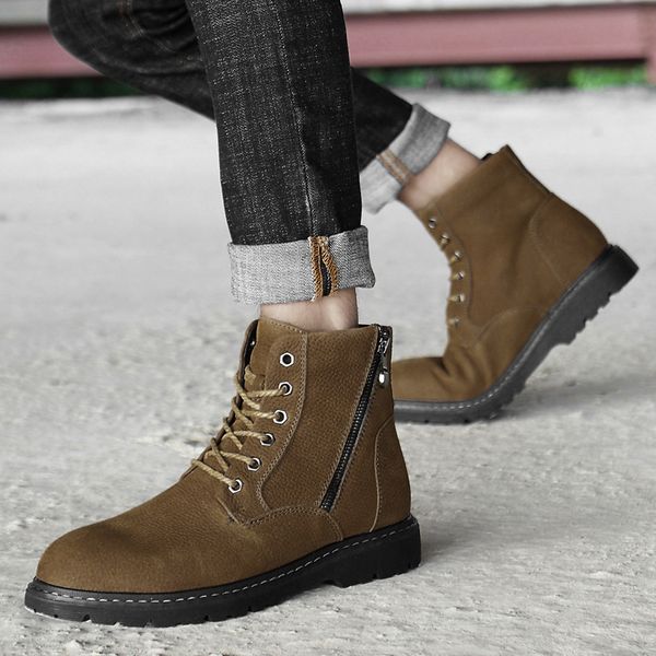 men winter boots warm comfortable fashion genuine leather lace up snow boots outdoor men wool plush warm big size 56 o5, Black
men winter boots warm comfortable fashion genuine leather lace up snow boots outdoor men wool plush warm big size 56 o5, Black