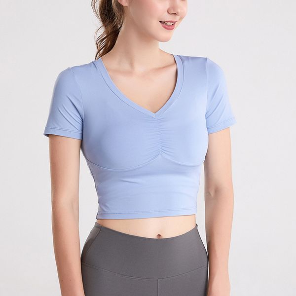 women yoga shirts short sleeve crop slim fit running sports fitness t-shirts workout sportswear clothes female, White;red
women yoga shirts short sleeve crop slim fit running sports fitness t-shirts workout sportswear clothes female, White;red