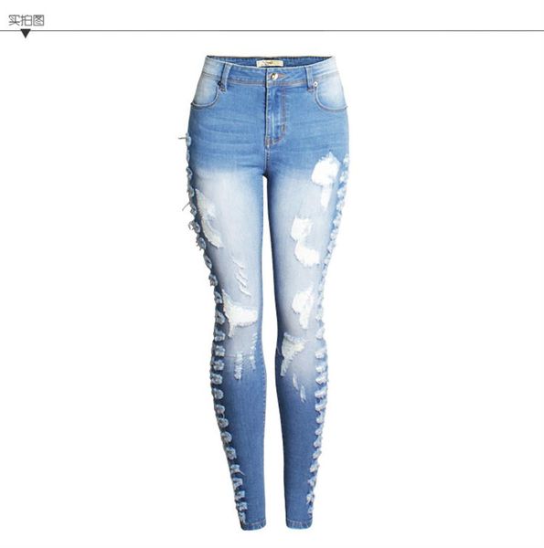 fashion women designer jeans plus size womans clothes womens femme ripped jeans woman simplicity high waist elastic force pencil pants 05012, Blue
fashion women designer jeans plus size womans clothes womens femme ripped jeans woman simplicity high waist elastic force pencil pants 05012, Blue