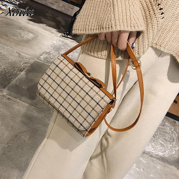 xiniu quality fashion women messenger bags luxury girl woolen plaid mini shoulder bag for female tote flap trend bolsa purse
xiniu quality fashion women messenger bags luxury girl woolen plaid mini shoulder bag for female tote flap trend bolsa purse