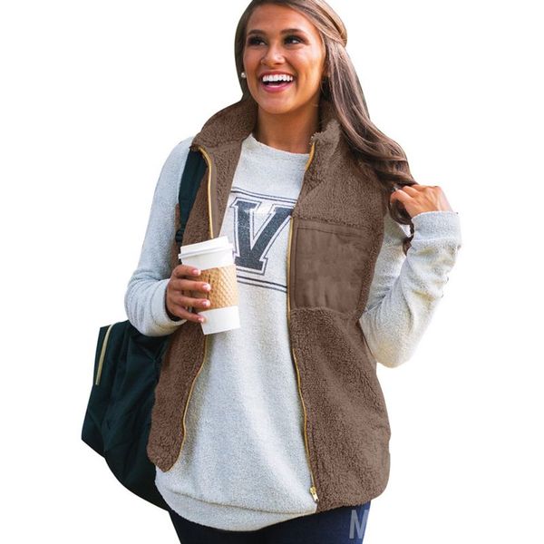 2018 new fleece fur ladies vest coat casual style autumn spring solid zipper turndown collar femme coat vest women, Black;white
2018 new fleece fur ladies vest coat casual style autumn spring solid zipper turndown collar femme coat vest women, Black;white