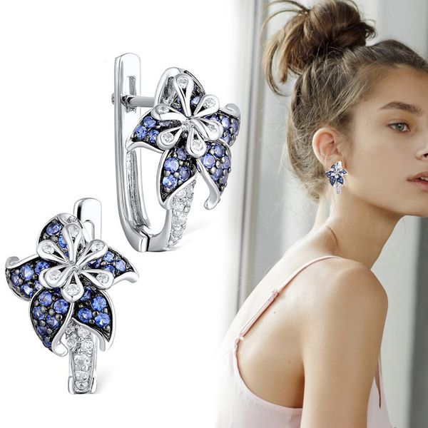 chic blue flower design earrings silver zircon stud earrings handmade france style fashion jewelry for women girls k2, Golden;silver
chic blue flower design earrings silver zircon stud earrings handmade france style fashion jewelry for women girls k2, Golden;silver