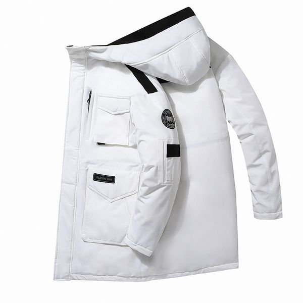 fashion men's winter down jacket middle and long mens hooded warming coat white duck down jacket men jackets high quality, Black
fashion men's winter down jacket middle and long mens hooded warming coat white duck down jacket men jackets high quality, Black