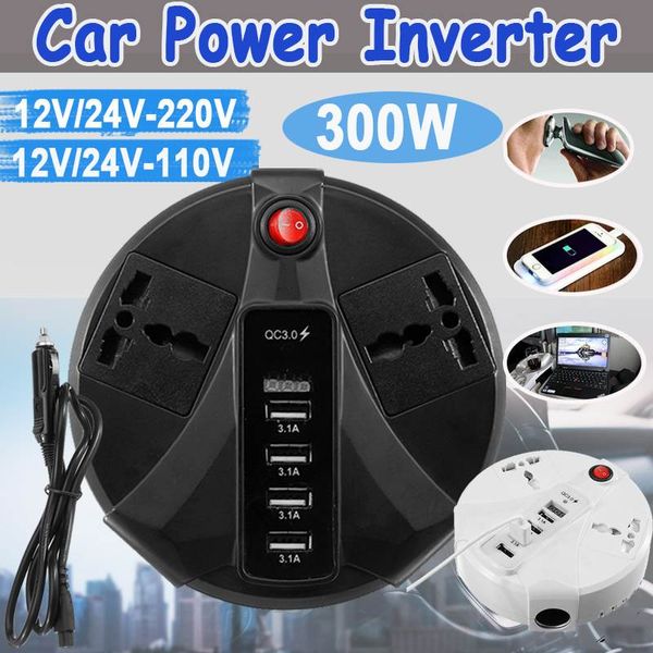 4 usb inverter 12v/24v 110v/220v qc3.0 voltage transformer modified sine waves car powers charger converter adapter 300w
4 usb inverter 12v/24v 110v/220v qc3.0 voltage transformer modified sine waves car powers charger converter adapter 300w
