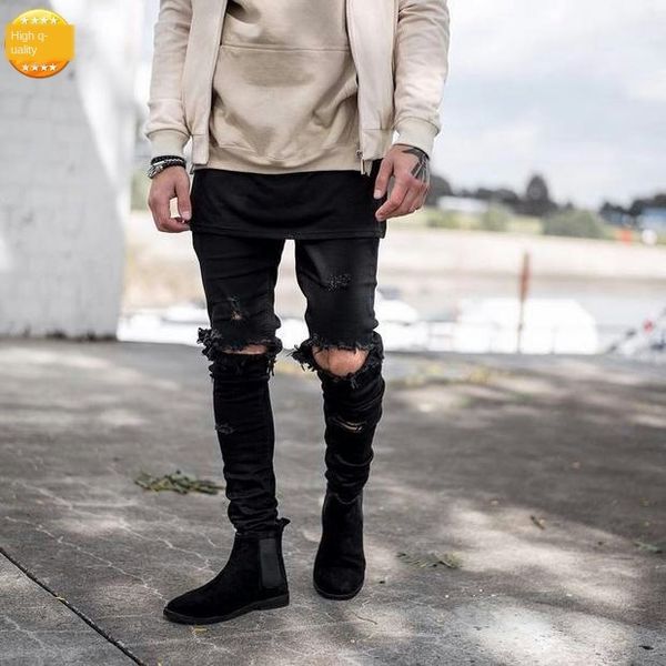 mens designer high street big damage slim jeans fashionable knee hole pants, Blue
mens designer high street big damage slim jeans fashionable knee hole pants, Blue