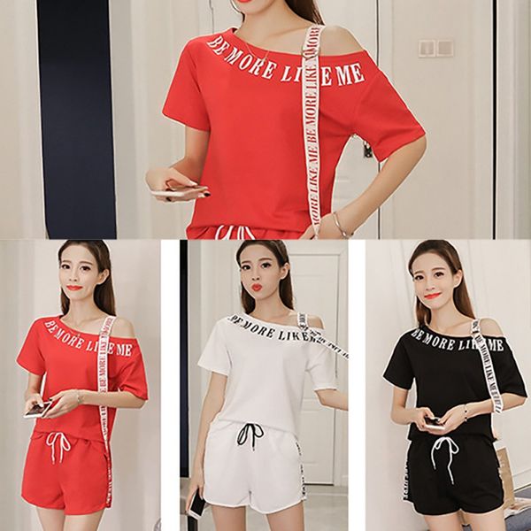 women's casual cold shoulder letter print and shorts set half sleeve letter print t-shirts and shorts women's casual wear, White
women's casual cold shoulder letter print and shorts set half sleeve letter print t-shirts and shorts women's casual wear, White