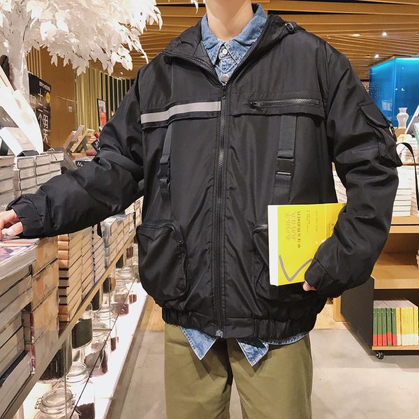 2018 new winter hooded coat men's jacket multi-pocket solid color cotton clothing student thick cotton jacket black / gray m-2xl
2018 new winter hooded coat men's jacket multi-pocket solid color cotton clothing student thick cotton jacket black / gray m-2xl