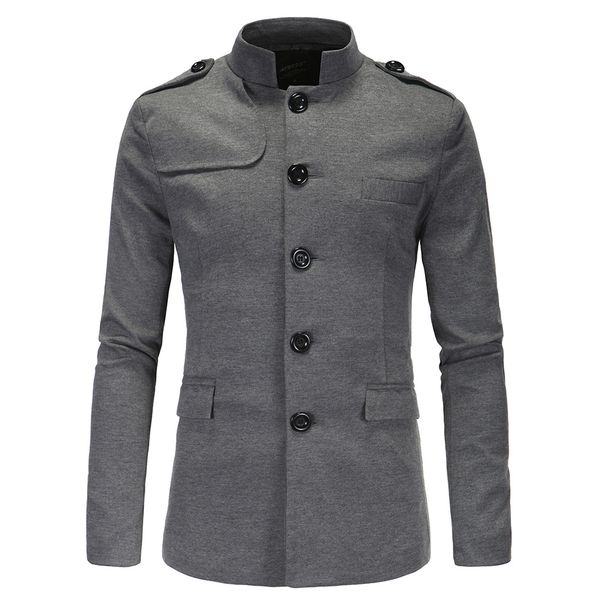 2019 autumn winter casual men's suit stand collar single-breasted roman casual small suit chinese tunic suit, White;black
2019 autumn winter casual men's suit stand collar single-breasted roman casual small suit chinese tunic suit, White;black