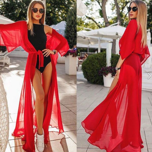 summer women swimsuit bikini cover up beach cover ups chiffon long dress elegant solid beach bathing suit tunic kaftan, Blue;gray
summer women swimsuit bikini cover up beach cover ups chiffon long dress elegant solid beach bathing suit tunic kaftan, Blue;gray