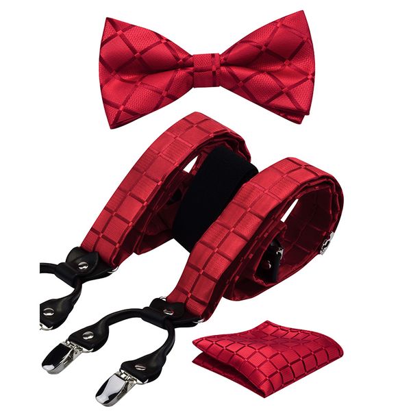 ricnais 3pcs adjustable elasticated y shape 6 clips suspenders bowtie handkerchief set suit men's business wedding paisley set, Black;white
ricnais 3pcs adjustable elasticated y shape 6 clips suspenders bowtie handkerchief set suit men's business wedding paisley set, Black;white