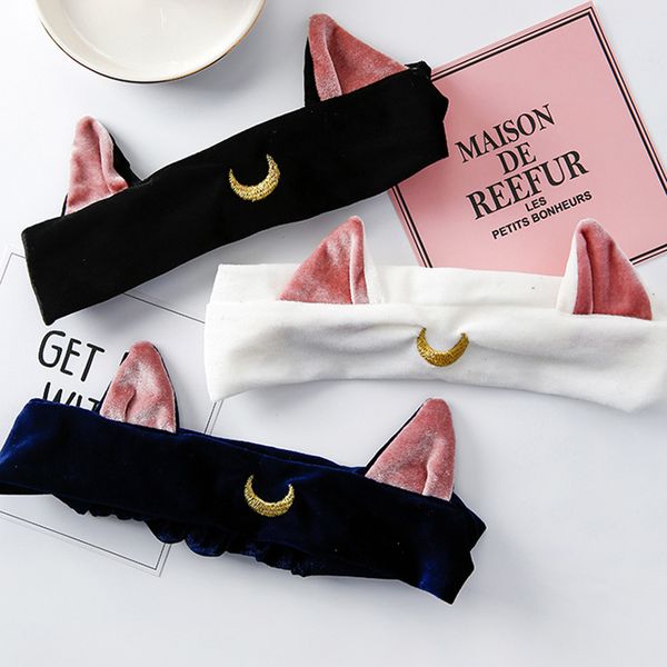 8seasons new fashion fabric headband kawaii cat's ears embroidery moon navy blue/black/white washing women hair jewelry, 1 piece, Golden;white
8seasons new fashion fabric headband kawaii cat's ears embroidery moon navy blue/black/white washing women hair jewelry, 1 piece, Golden;white