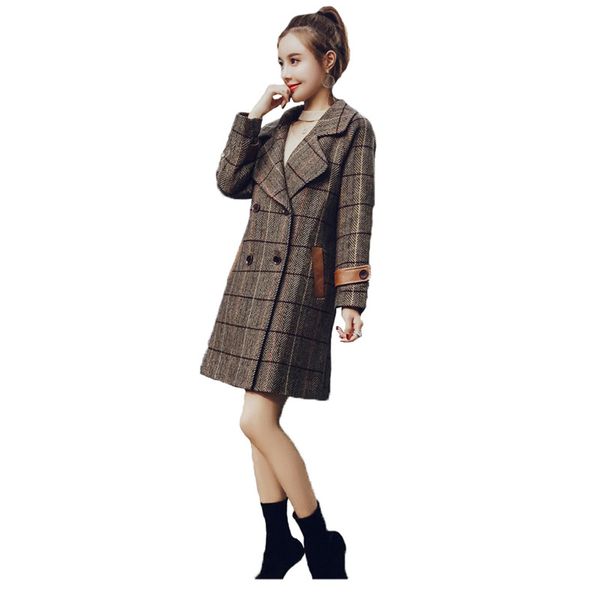 fashion women's woolen coat winter 2019 new temperament m-4xl plus size loose casual slim lapel woolen jacket feminina jd565, Black
fashion women's woolen coat winter 2019 new temperament m-4xl plus size loose casual slim lapel woolen jacket feminina jd565, Black