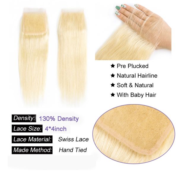 beaudiva brazilian straight hair bleached knots 4*4 swiss lace closure with baby hair 613 blonde straight hair, Black
beaudiva brazilian straight hair bleached knots 4*4 swiss lace closure with baby hair 613 blonde straight hair, Black
