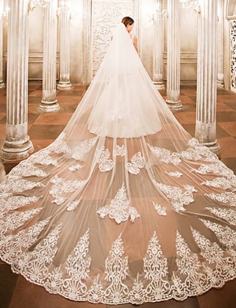 2019 designed wedding veils customized length 3/4/5 meters bridal veils lace cut edge appliqued one layers bridal veil with combs, Black
2019 designed wedding veils customized length 3/4/5 meters bridal veils lace cut edge appliqued one layers bridal veil with combs, Black