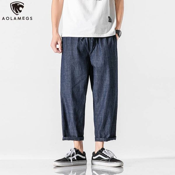aolamegs loose pants men casual japanese harajuku pants solid vintage sweatpants simple fashion nine points denim radish pant, Black
aolamegs loose pants men casual japanese harajuku pants solid vintage sweatpants simple fashion nine points denim radish pant, Black
