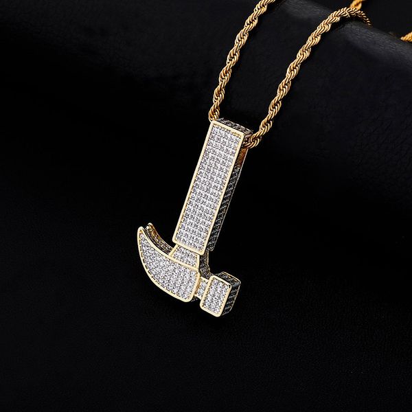 hip hop micro paved cz stones bling iced out gold hammer pendants necklace for men fashion rapper jewelry gifts drop shipping, Silver
hip hop micro paved cz stones bling iced out gold hammer pendants necklace for men fashion rapper jewelry gifts drop shipping, Silver