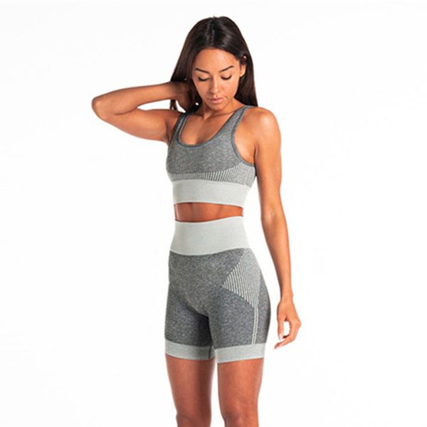 summer seamless sport set women gray rid sport bra crop booty high waist shorts vital fitness short yoga workout gym sets, White;red
summer seamless sport set women gray rid sport bra crop booty high waist shorts vital fitness short yoga workout gym sets, White;red