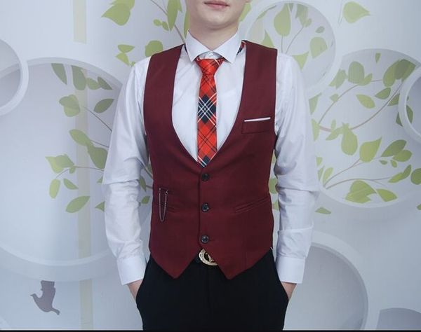 new style burgundy satin men vest men's business garment wedding vest groomsman men groom suit custom made waistcoat, Black;white
new style burgundy satin men vest men's business garment wedding vest groomsman men groom suit custom made waistcoat, Black;white