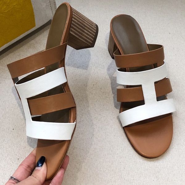 vintage high heels sandals summer design square heels women shoes fashion slip-on female sandals, Black 
vintage high heels sandals summer design square heels women shoes fashion slip-on female sandals, Black