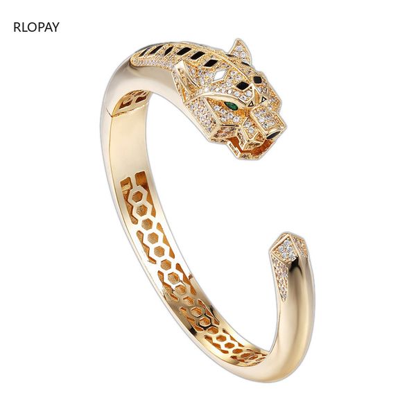 новый leopard глава свободный размер браслеты с полной кубический циркон solid gold покрытие браслеты для женщин животных манжеты браслеты, Black
новый leopard глава свободный размер браслеты с полной кубический циркон solid gold покрытие браслеты для женщин животных манжеты браслеты, Black
