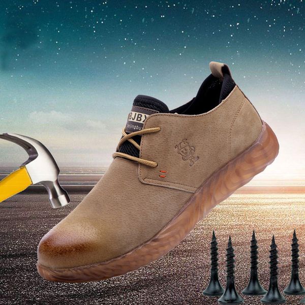 men's shoes breathable work safety boot cow suede leather steel toe work shoes men anti-slip puncture proof male safety 45, Black
men's shoes breathable work safety boot cow suede leather steel toe work shoes men anti-slip puncture proof male safety 45, Black