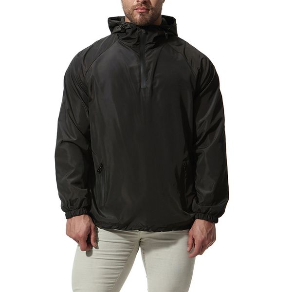 jaycosin 2019 men's autumn and winter solid color long-sleeved hooded zipper windbreaker pullover, Black
jaycosin 2019 men's autumn and winter solid color long-sleeved hooded zipper windbreaker pullover, Black