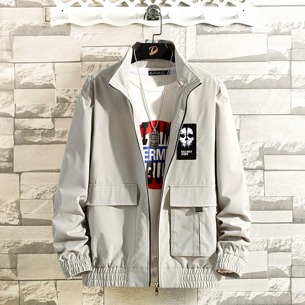 japanese 2019 autumn streetwear men jackets solid color casual hooded tooling work biker jacket male bomber jacket windbreakers, Black;brown
japanese 2019 autumn streetwear men jackets solid color casual hooded tooling work biker jacket male bomber jacket windbreakers, Black;brown