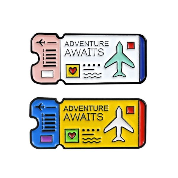 cartoon cute air ticket alloy brooch adventure awaits mini pins badge enamel lapel pin cute dresses hat scarf decor accessory, Gray
cartoon cute air ticket alloy brooch adventure awaits mini pins badge enamel lapel pin cute dresses hat scarf decor accessory, Gray