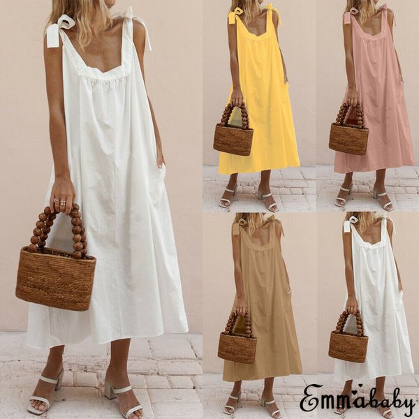 women summer boho beach sleeveless solid midi dress ladies evening party casual loose dresses sundress, Black;gray
women summer boho beach sleeveless solid midi dress ladies evening party casual loose dresses sundress, Black;gray
