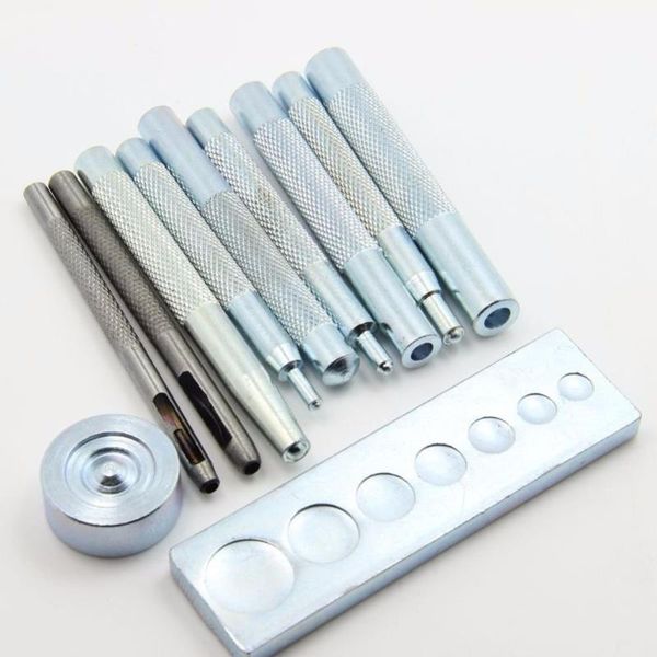 11pcs leathercraft tool die punch snap rivet setter base kit set for diy leather hole punch buttons set, Black
11pcs leathercraft tool die punch snap rivet setter base kit set for diy leather hole punch buttons set, Black