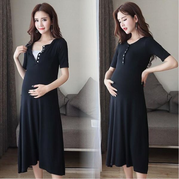 2019 new summer korean maternity clothes short sleeve cotton long dress for women pregnant plus size pregnancy dresses w024, White
2019 new summer korean maternity clothes short sleeve cotton long dress for women pregnant plus size pregnancy dresses w024, White