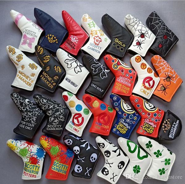 htzyh new golf head cover pu golf putter protecter with embroider 
htzyh new golf head cover pu golf putter protecter with embroider