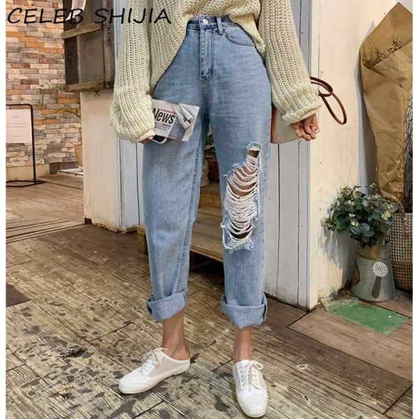 shijia new summer hole denim jeans woman mon high waist light blue korean chic casual loose denim pants female jean street wear
shijia new summer hole denim jeans woman mon high waist light blue korean chic casual loose denim pants female jean street wear