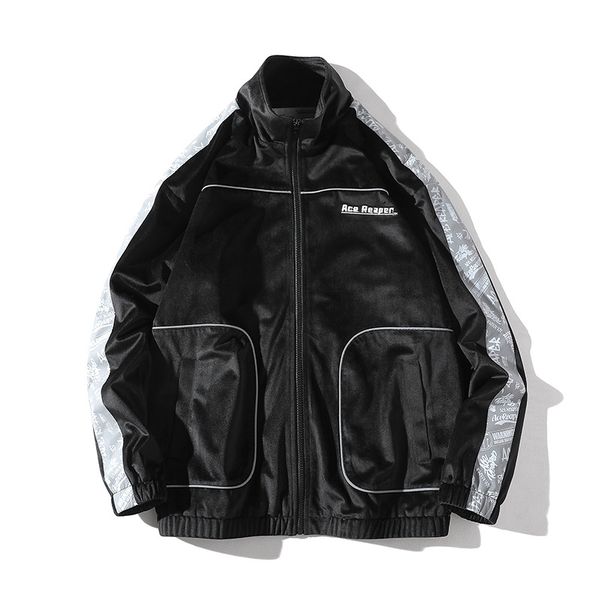 yi dao vintage autumn gold velvet coat men's japanese-style youth loose-fit stand collar jacket fashion man lettered printed shi, Black;brown
yi dao vintage autumn gold velvet coat men's japanese-style youth loose-fit stand collar jacket fashion man lettered printed shi, Black;brown