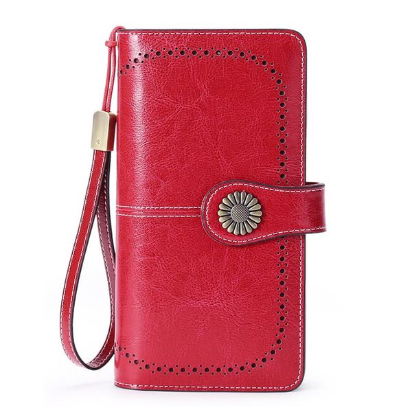 multiple colors ladies wallet split leather women wallets and purses large capacity card holder wallet with strap red wallets, Red;black
multiple colors ladies wallet split leather women wallets and purses large capacity card holder wallet with strap red wallets, Red;black