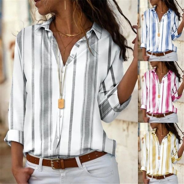 xs-5xl new trendy clothing women's fashion long sleeve shirts casual striped print button blouses plus size, White
xs-5xl new trendy clothing women's fashion long sleeve shirts casual striped print button blouses plus size, White